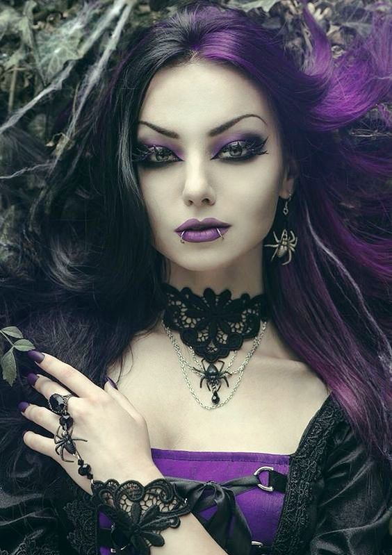purple gothic makeup ideas