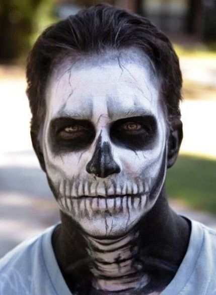 skeleton makeup for Halloween