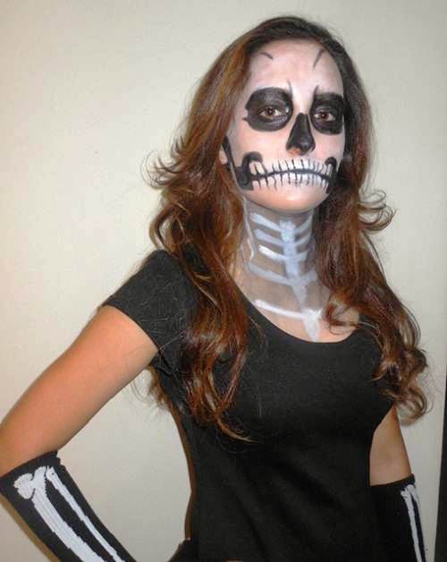 skull halloween makeup