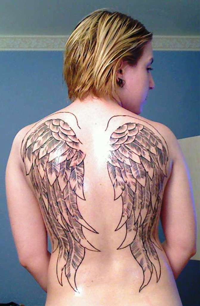 Angel Wings Back Tattoo Designs .