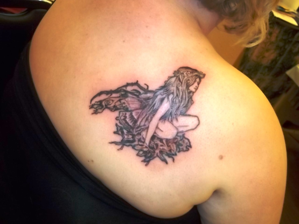 Angels On Shoulder Tattoo Designs for Women