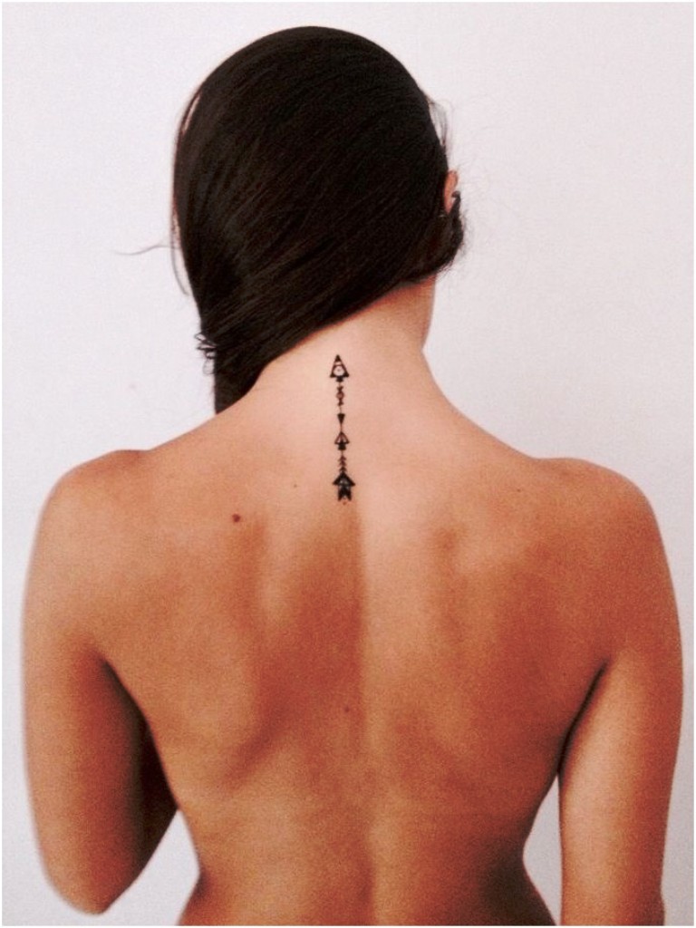 Arrow Tattoo On Back