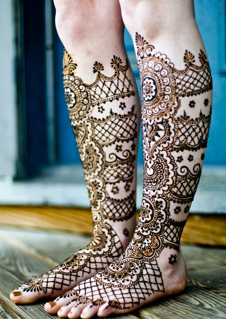 Beautiful Henna Tattoo On Foot