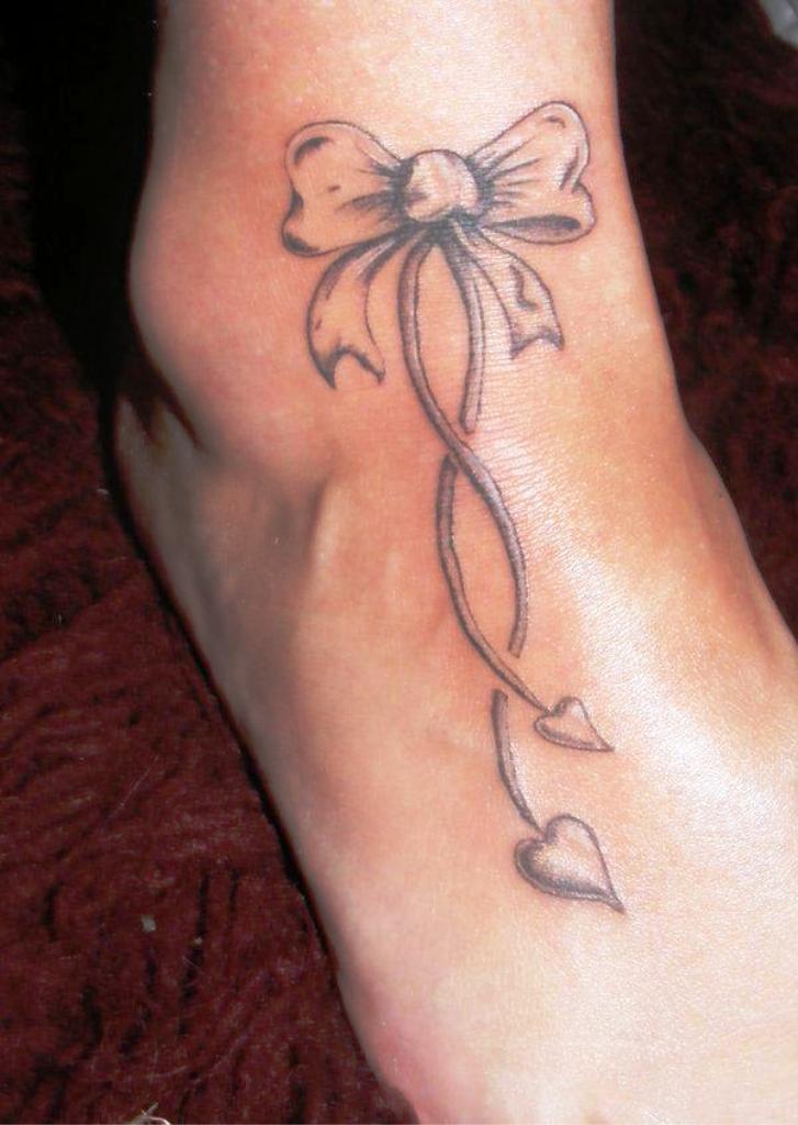 Bows Ankle Tattoos for Women