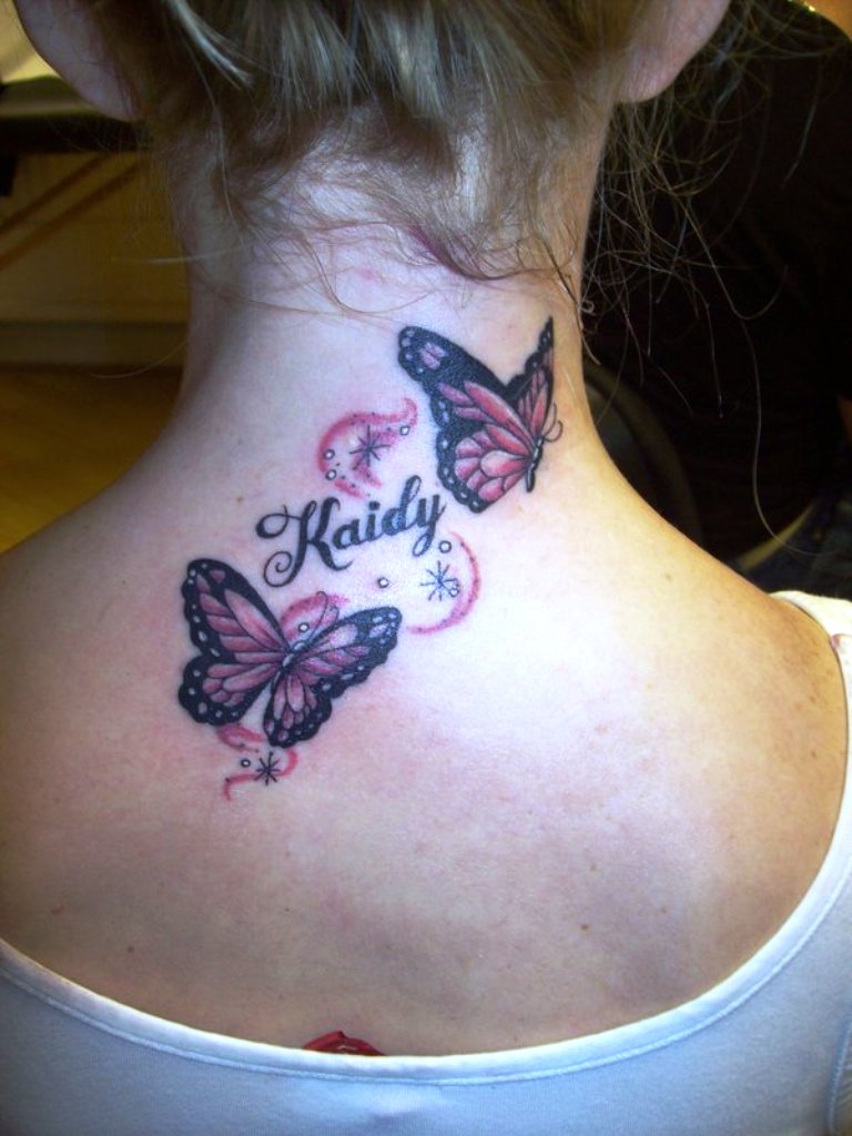 Butterfly Tattoo Designs with Names
