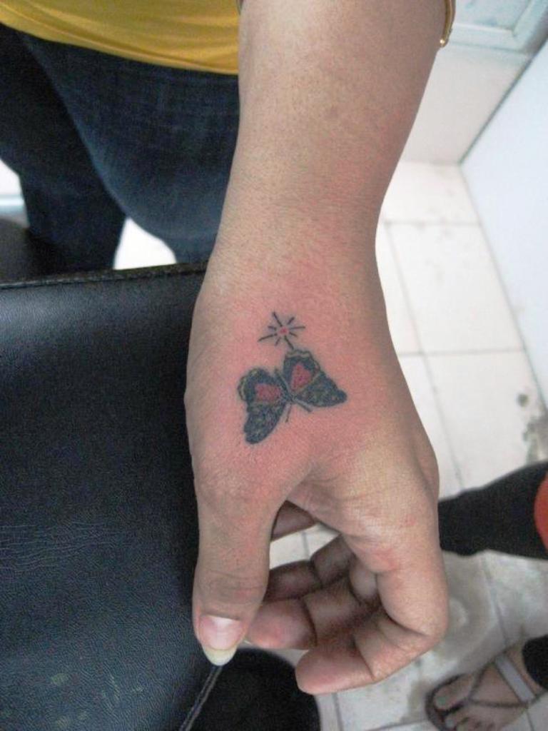 Butterfly Tattoo On Hand
