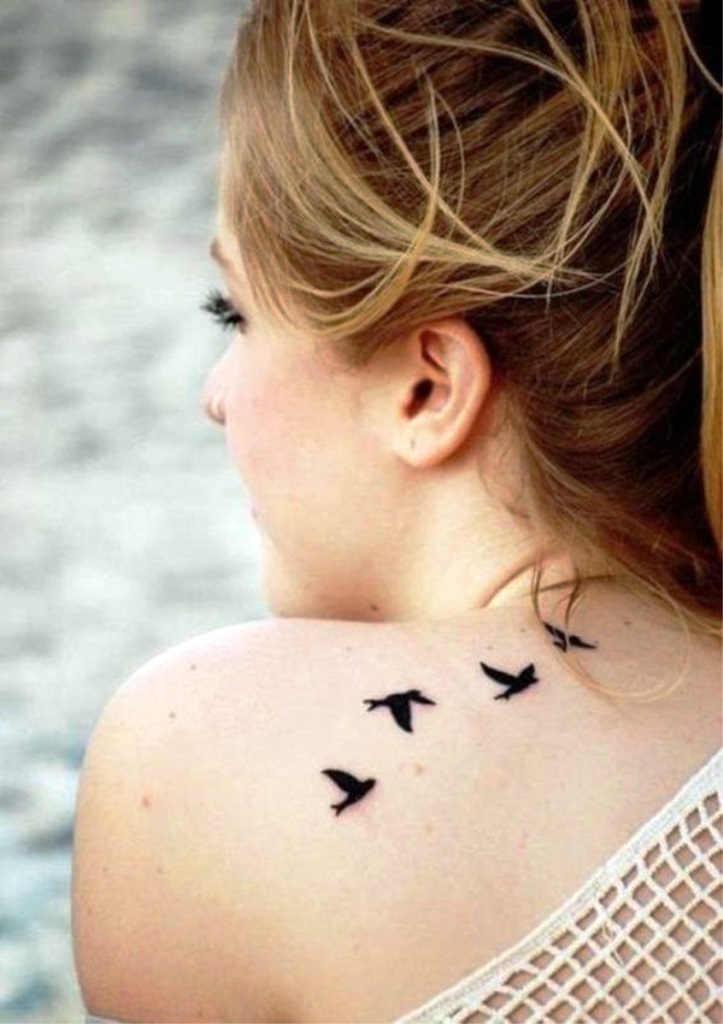 Cute Shoulder Tattoo Birds