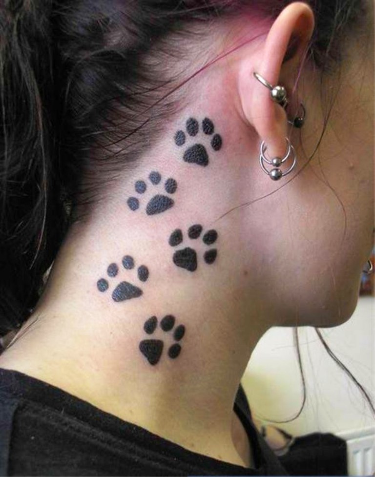 Dog Paw Tattoos for Women