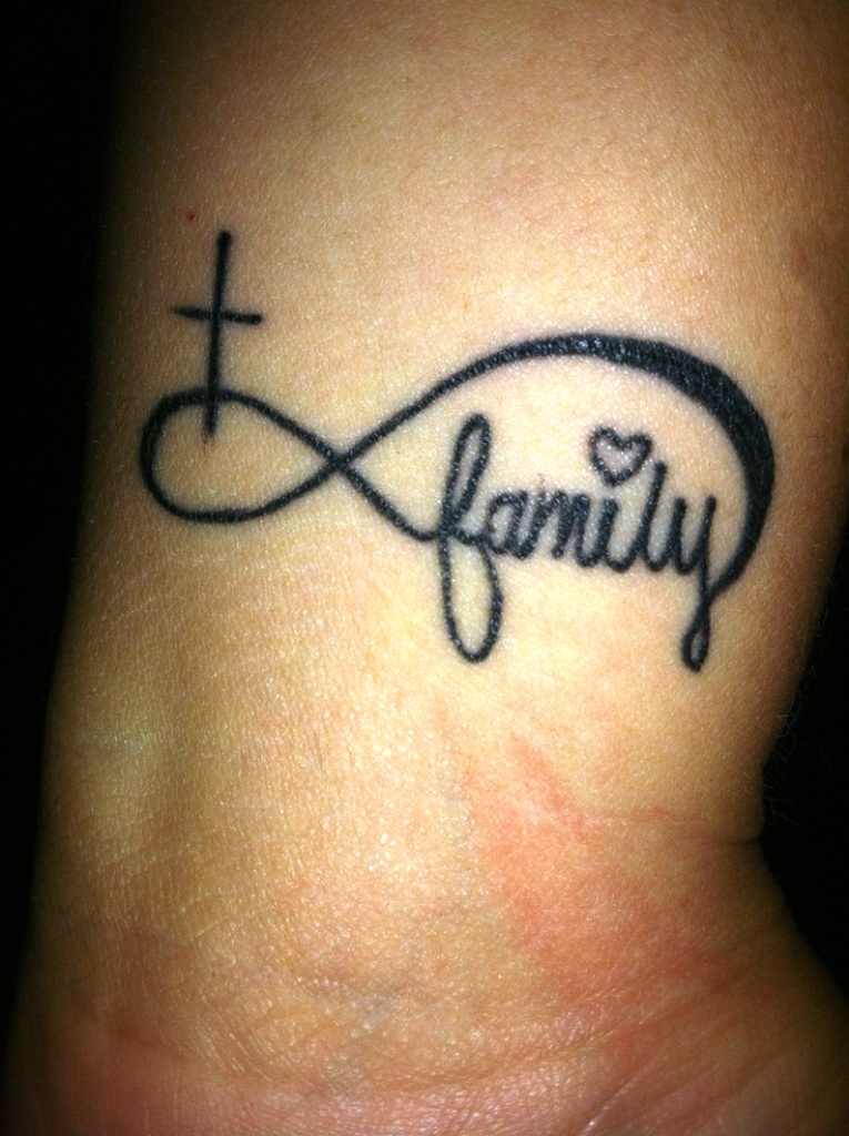 Faith Cross Tattoo On Wrist