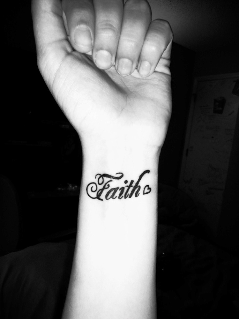 Faith Tattoo On Wrist.