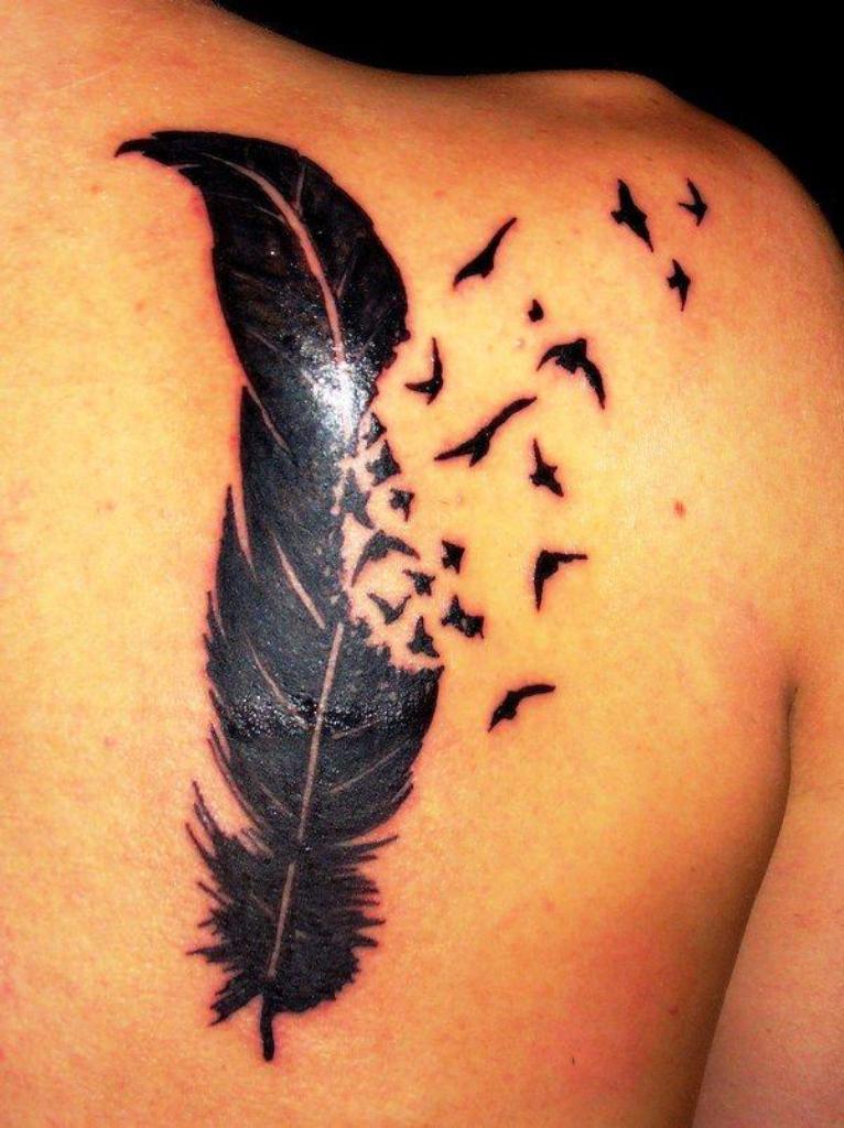 Feather Birds Tattoos