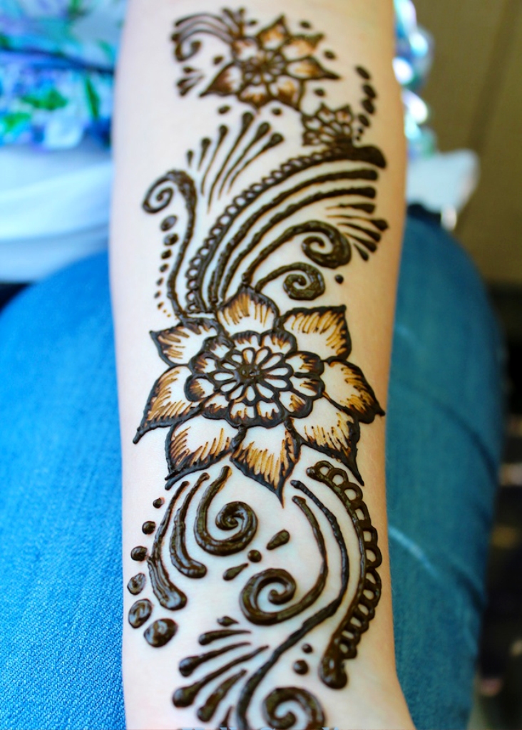 Flower Henna Designs Arm