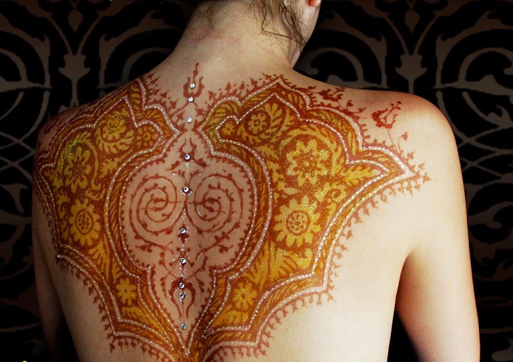 Gold Henna Tattoo Designs