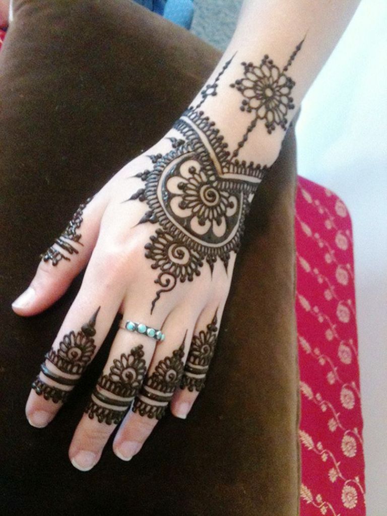 Hand Henna Mehndi Design.