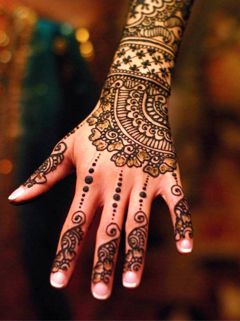 Hand Henna Mehndi Design.