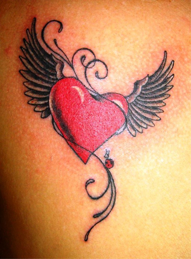 Heart with Wings Tattoo