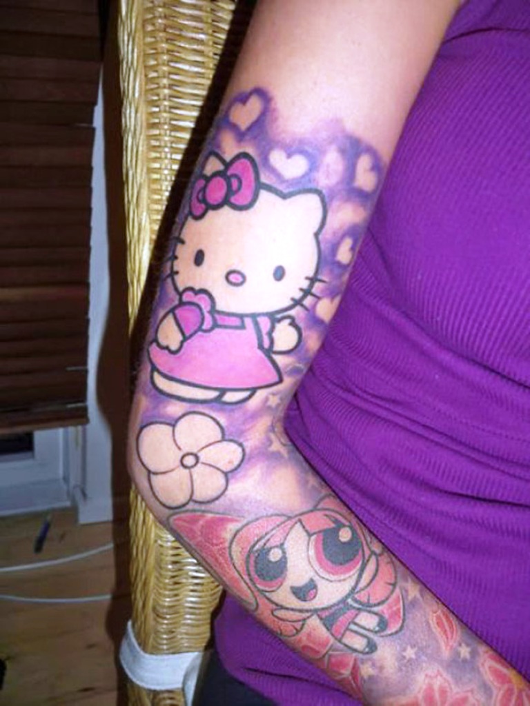 Hello Kitty Arm Tattoo