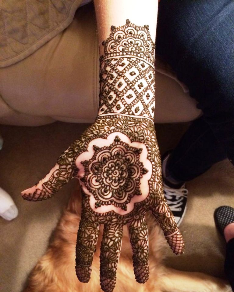 Henna Design On Palm