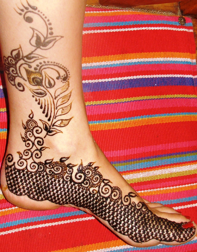 Henna Foot Design Tattoos