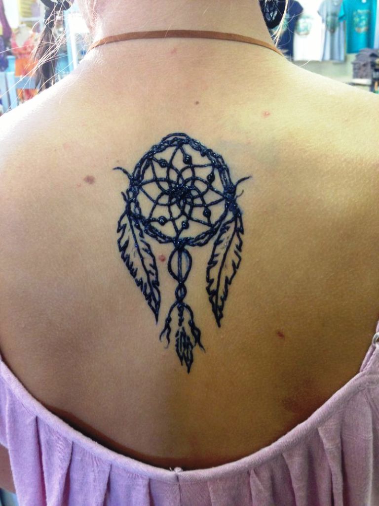 Henna Tattoo On Back.