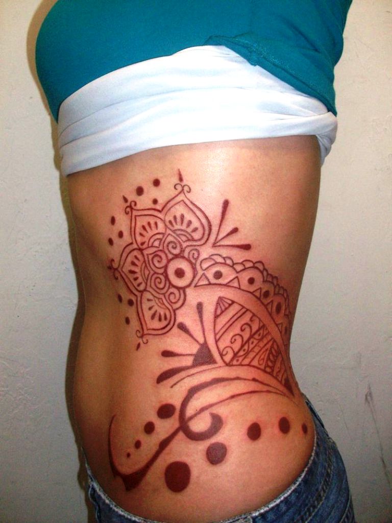 Henna Tattoos On Side
