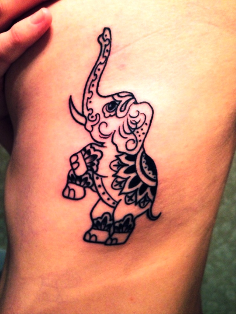 Henna Tribal Elephant Tattoos