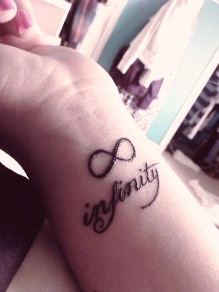 Infinity Sign Tattoo On Wrist