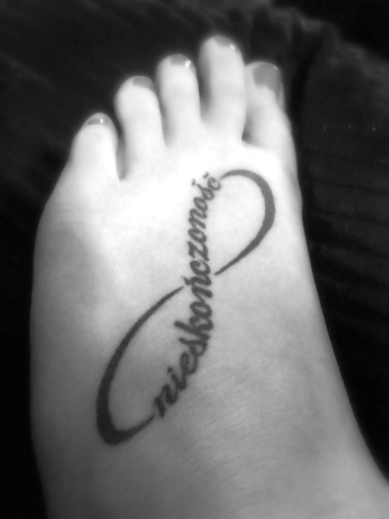 Infinity Symbol Tattoo with Words