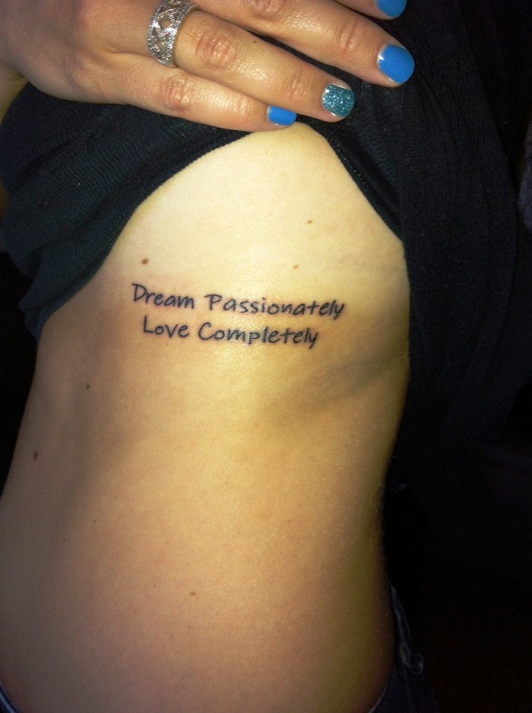 Inspirational Quote Tattoos.