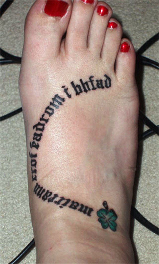 Irish Foot Tattoos
