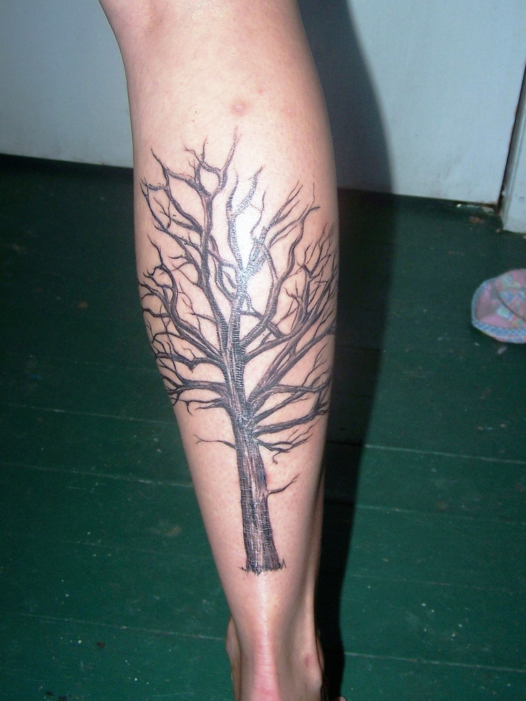 Leg-Design-Tattoo-Tree