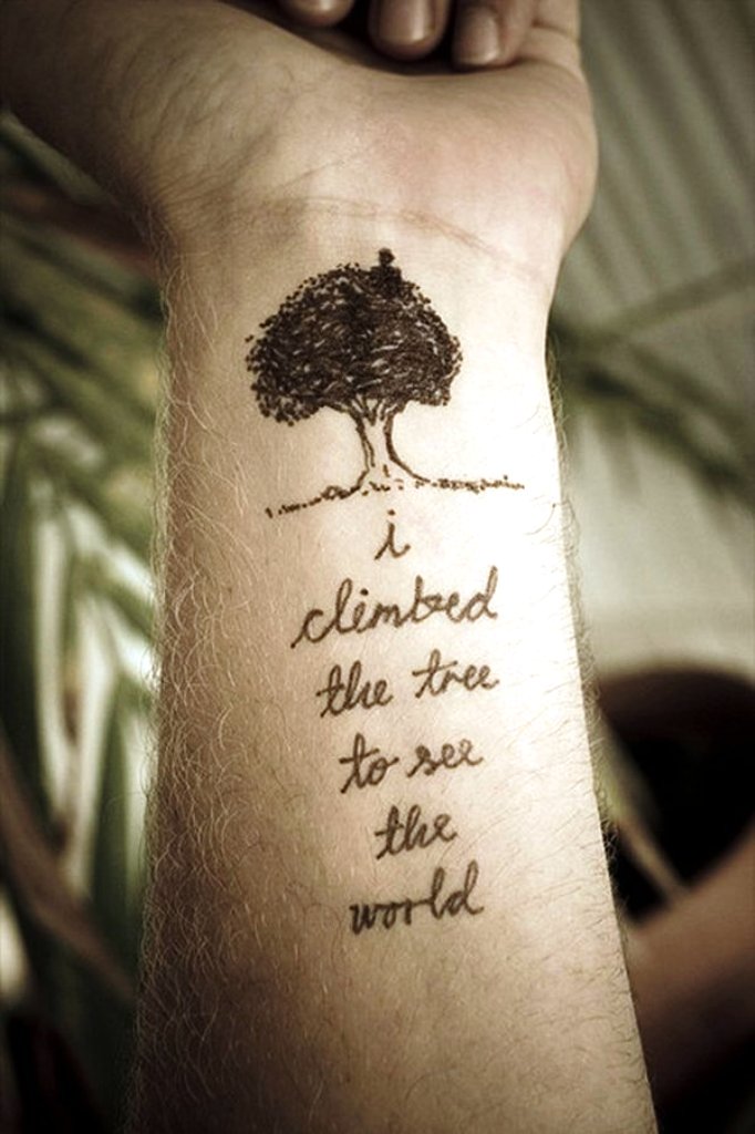 Life Tree Quote Tattoo