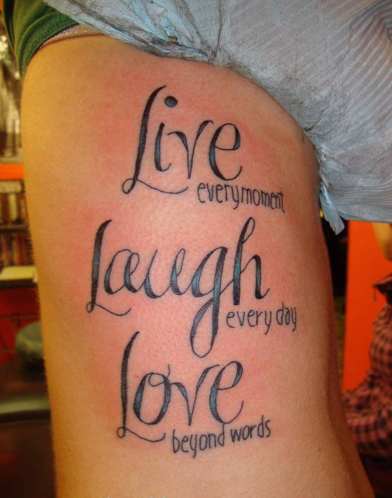 Live Laugh Love Tattoos Quotes