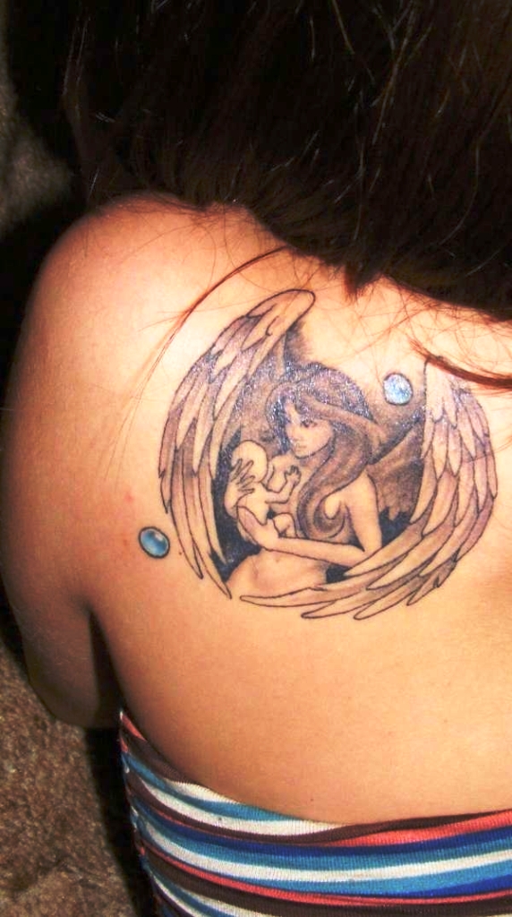 Mother and Child Angel Tattoos