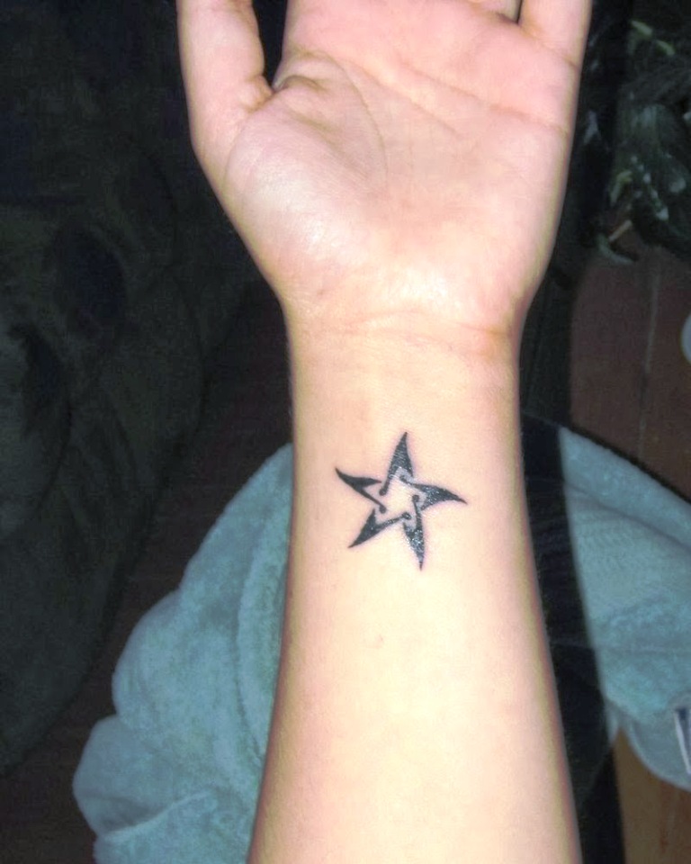 Music Note Star Tattoo