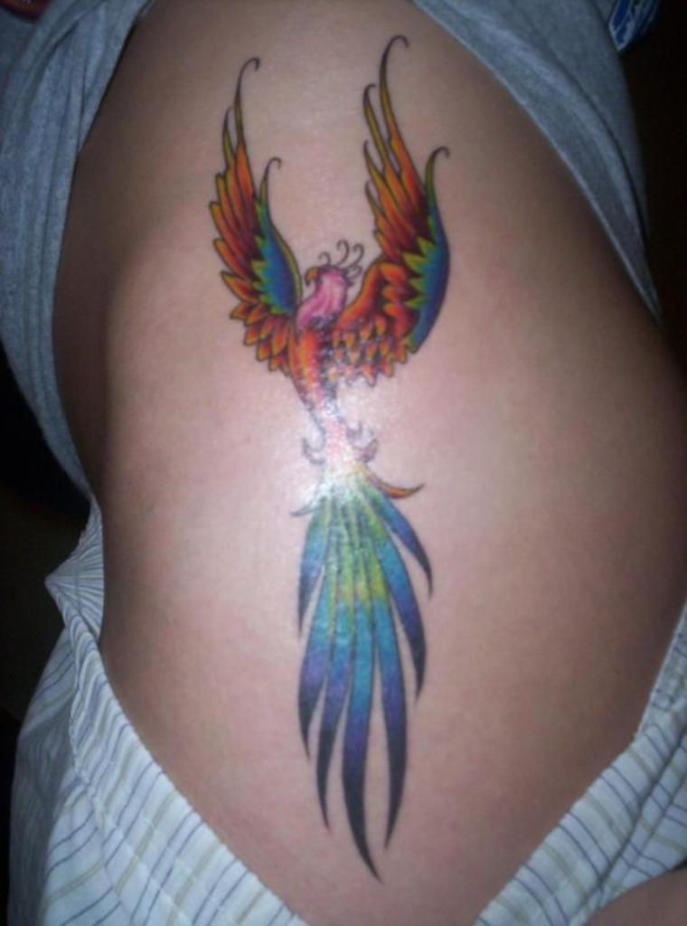 Phoenix Tattoos for Women On Hip