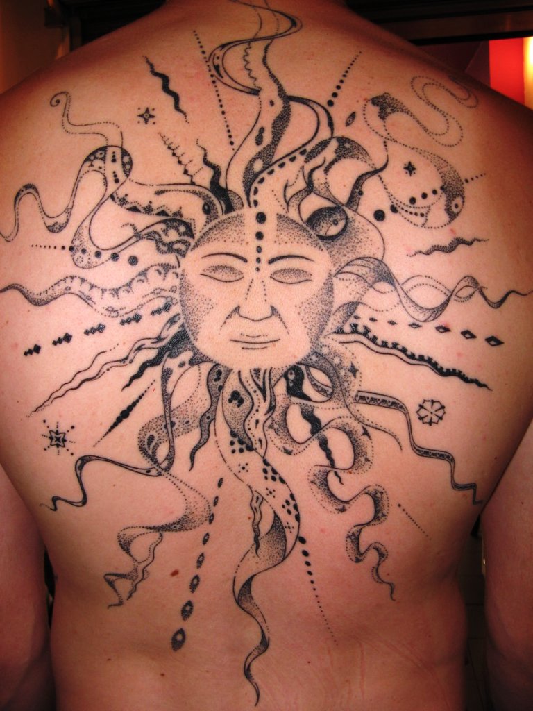 Psychedelic Sun Tattoo
