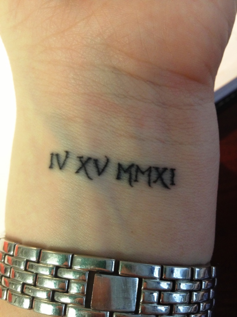 Roman Numeral Tattoos On Wrist