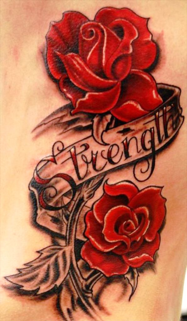 Rose Tattoo Designs with Names