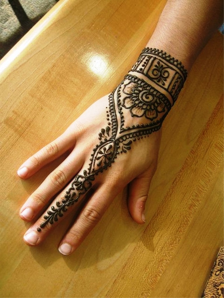 Simple Arabic Henna Designs for Hands