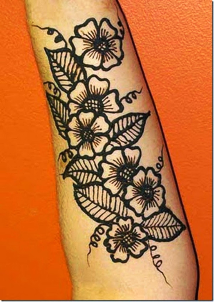 Simple Henna Flower Designs
