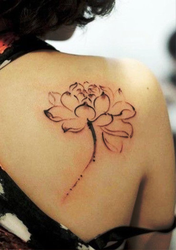 Simple Lotus Flower Tattoo Designs