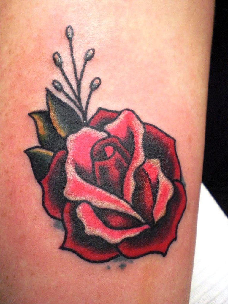 Simple Rose Tattoos for Women
