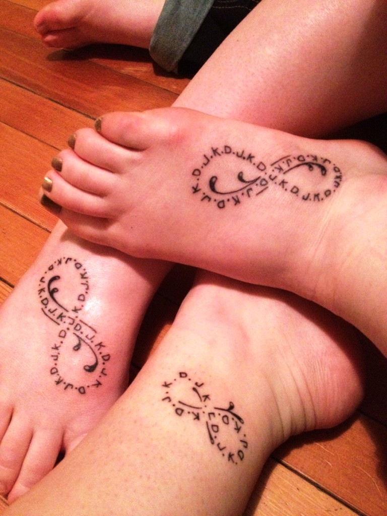 Sister Infinity Tattoo Designs