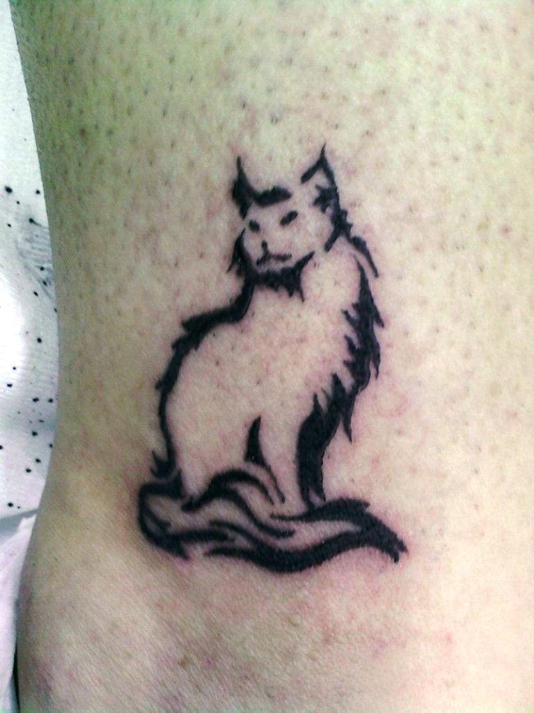 Small Cat Tattoo.