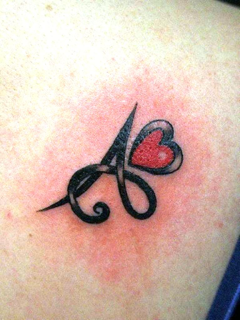 Small Heart Tattoos with Initials