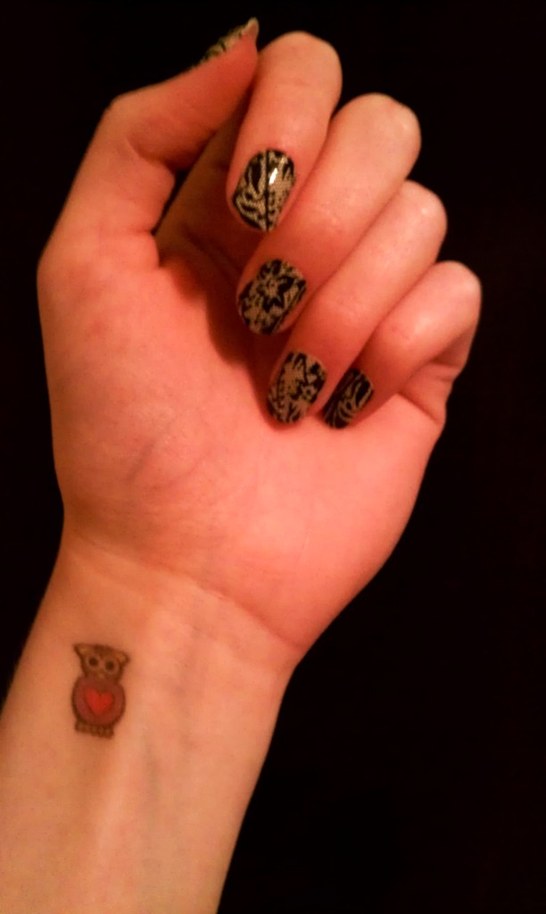 Small Owl Wrist Tattoo