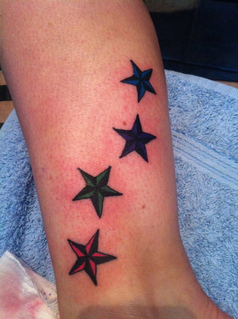 Star Leg Tattoo Men