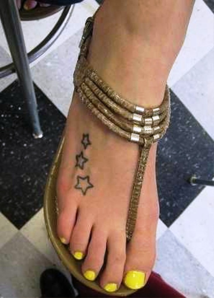 Star Tattoo Designs On Feet