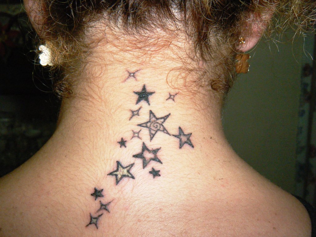 Star Tattoo Designs On Neck.